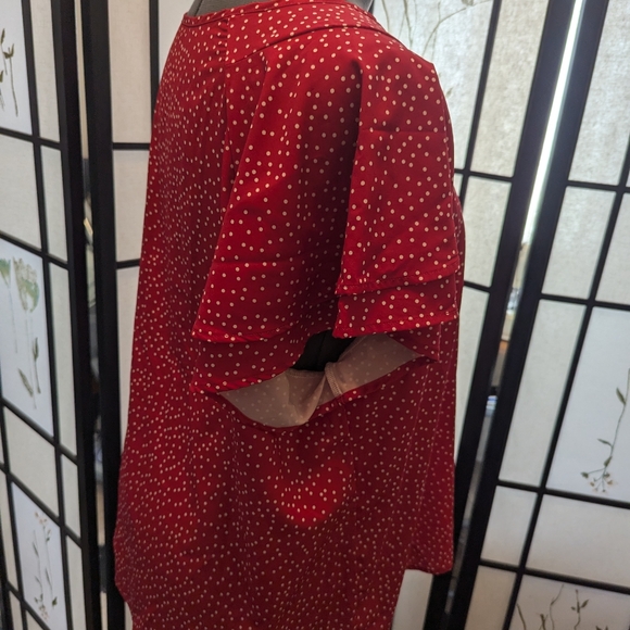 Women's red XXL blouse - Picture 3 of 4